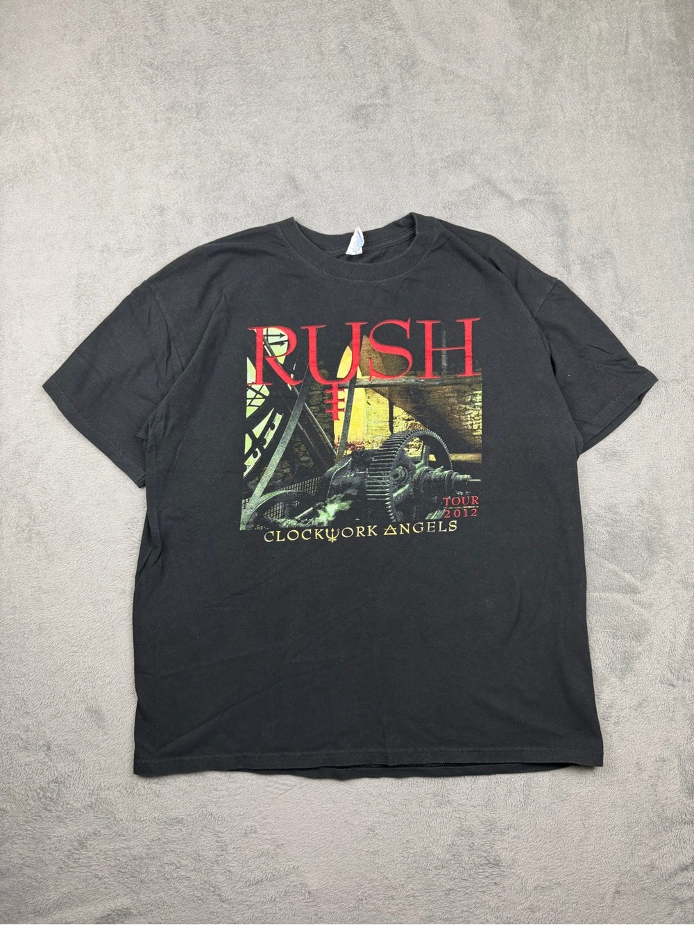Rush Clockwork Angels Tour 2012 Black Graphic Tee